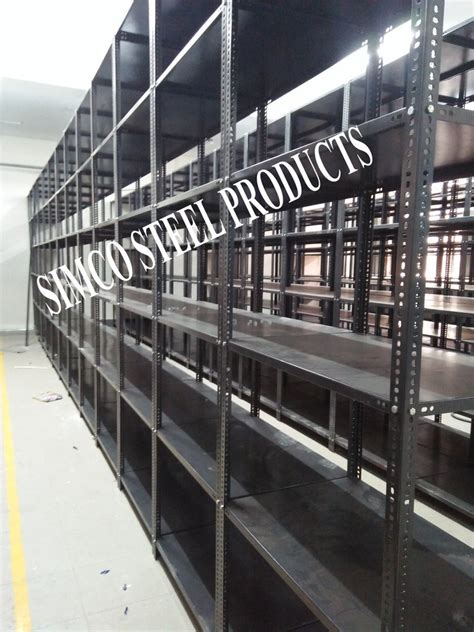 Powder Coated Ms Slotted Angle Rack For Warehouse Height Feet At