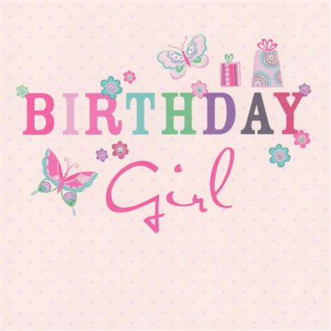 Carlton Cards - Birthday Girl Card - Butterflies - CardSpark