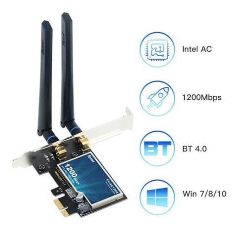 Pce Ac Carte R Seau Sans Fil Pci E Wi Fi Wlan De Bureau Mbps