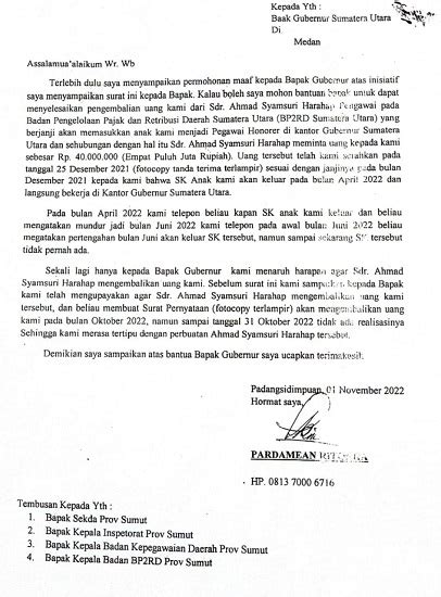 Tipu Warga Sidempuan Pegawai BP2RD Sumut Dilaporkan Ke Gubsu