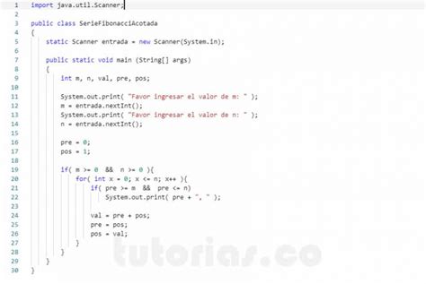 Ciclo For Java Serie Fibonacci Acotada Tutorias Co