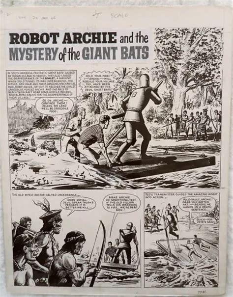 Planche Original Bd Archie Robot Le Myst Re Des Chauves Souris