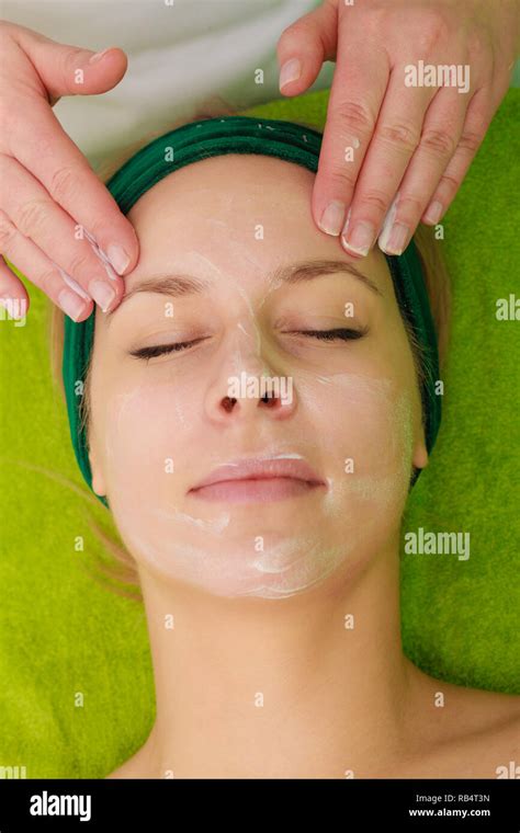 Spa Relaxation Skincare Healthy Pleasure Concept Woman Lying With