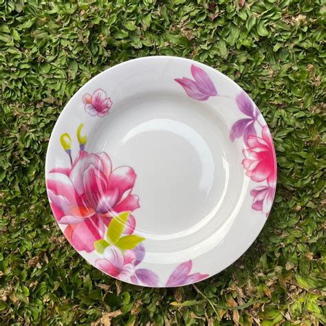 Jual Piring Makan Melamine 9 Inch MOTIF BUNGA FLOWER SERIES UNICA