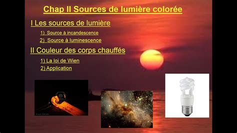 Chap Ii Sources De Lumière Colorée Youtube