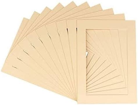 Pack Of Ten Acid Free 8x10 Mats Bevel Cut For 6x8 Photos Beige Precut