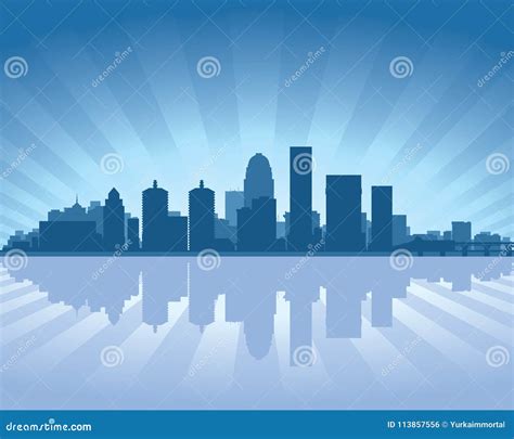 Louisville, Kentucky City Skyline Silhouette Stock Vector - Illustration of louisville, united ...