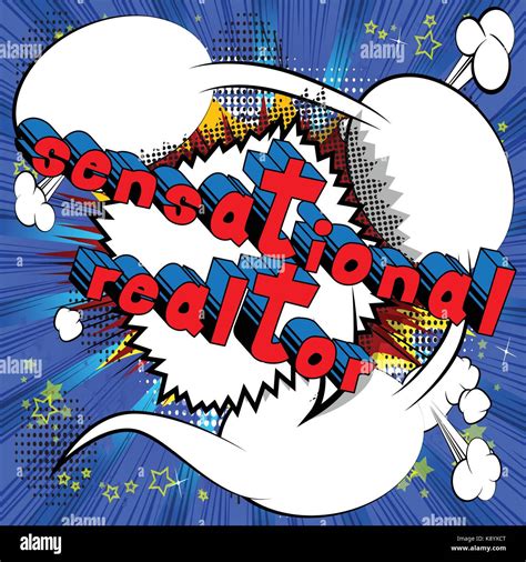 Sensational Realtor Comic Book Style Word On Abstract Background