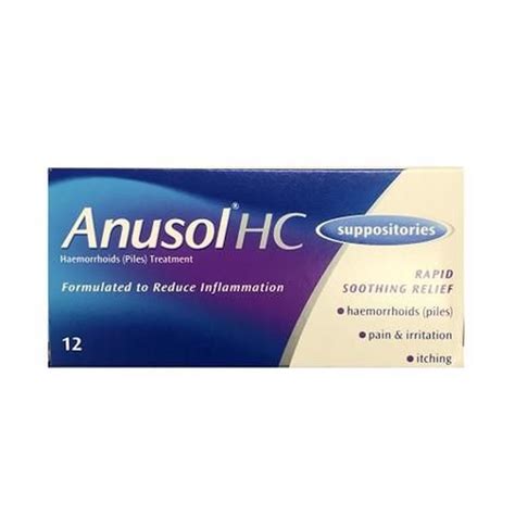 ANUSOL HC SUPPOSITORIES - Brennans Pharmacy