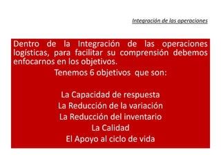 Integración de las operaciones PPT Descarga Gratuita