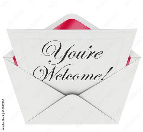 You're Welcome Words Letter Message Appreciation Recognition Stock ...