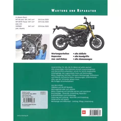 Yamaha MT 09 Trancer Und XSR900 Wartungs Und Reparaturan