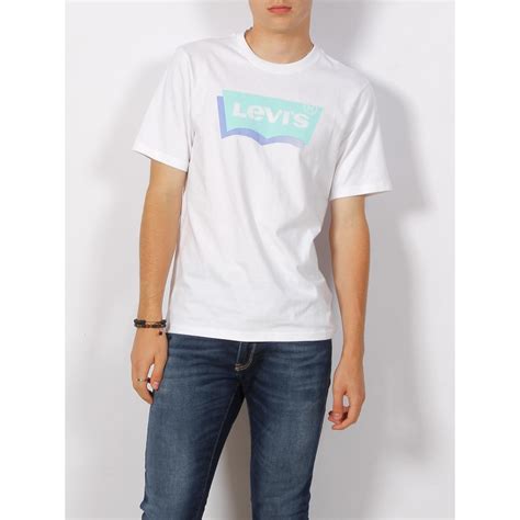 T Shirt Ss Relaxed Fit Blanc Homme Levis Wimod