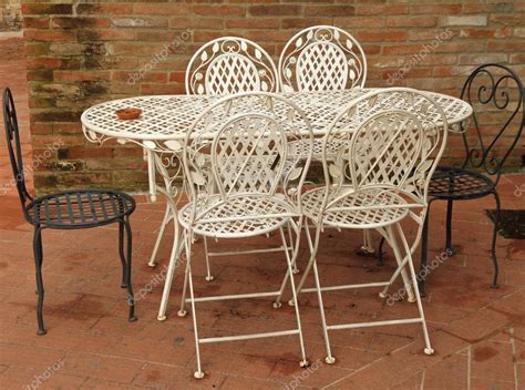 Metal garden furniture — Stock Photo © Malgorzata_Kistryn #38982333