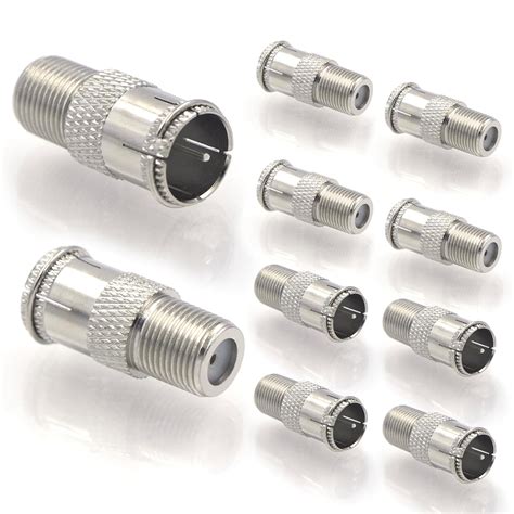 Vce Rg Coaxial Cable Connector Pack Quick Push On Male To F Type