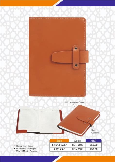 Saddle Stitched Leather Cover Notebook Pocket Diary Size A5 At Rs 250