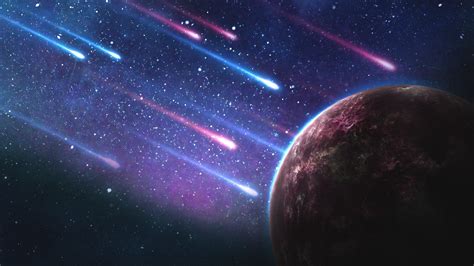 Meteorites Planet Stars Galaxy Galaxy Wallpaper 4k 2560x1440