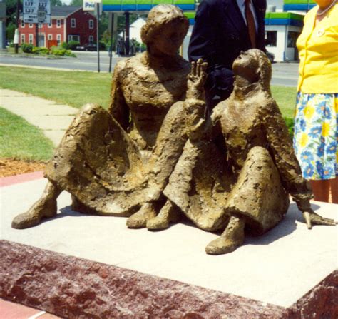 Statue Of Anne Sullivan And Helen Keller At The Tewksbury Almshouse