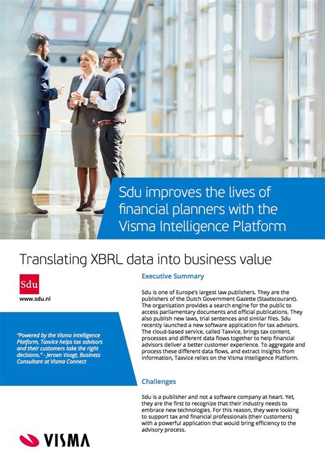 sdu improves  lives  financial planners   visma
