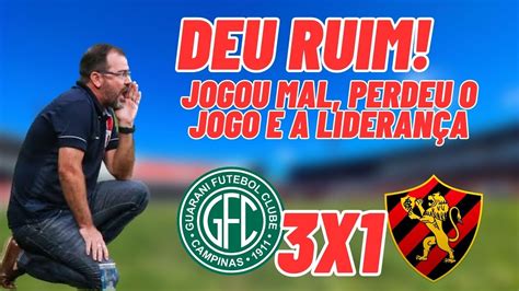 Sport Joga Mal Perde Para O Guarani Perde A Lideran A E Pode Terminar