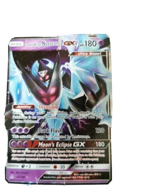 Pokemon Card Necrozma Wings Of The Dawn Gx 63156 Full Art Fr £721