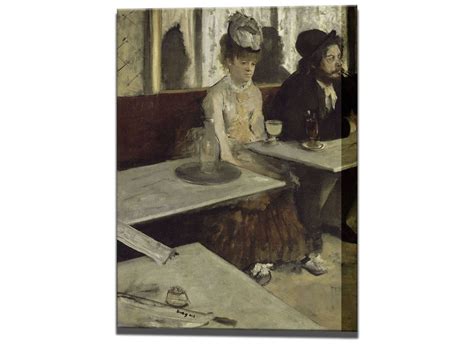 The Absinthe Drinker By Edgar Degas Canvas Art Print Vintage Canvas