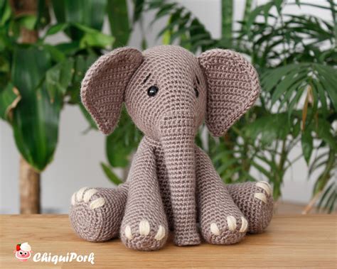 Patrón Crochet Elefante Amigurumi Elefante Pdf Tutorial Etsy México