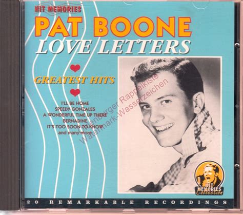 Pat Boone Love Letters Greatest Hits Hit Memories Mint De