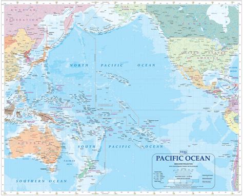 Maps of the South Pacific Ocean