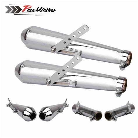 Aliexpress Buy Retro Chrome Motorcycle Exhaust Pipe Shield