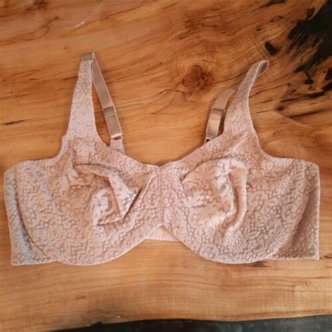 Wacoal Bra Size D Tan Nude Halo Lace Soft Cup Underwire