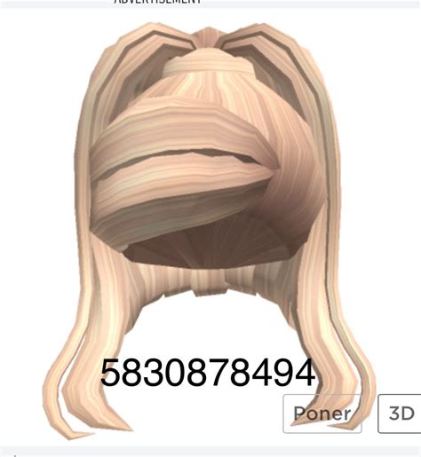 Roblox Bloxburg Hair Codes Blonde