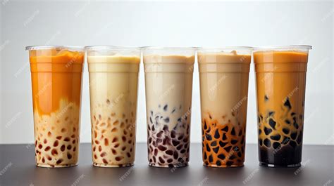 Premium Photo | Delicious milk tea in a transparent milk tea classy ...