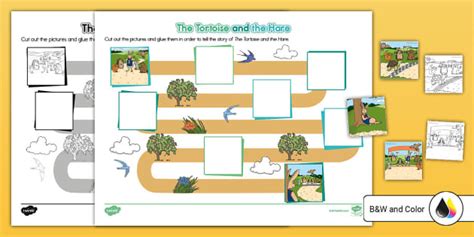 The Tortoise And The Hare Cut And Paste Story Activity