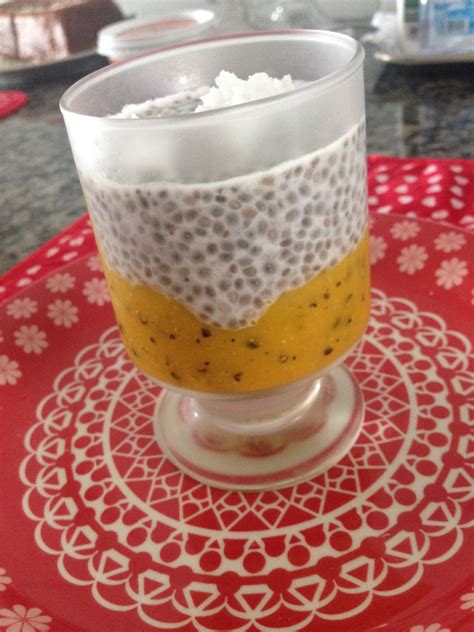 Pudim De Chia Creme De Maracuj E Manga