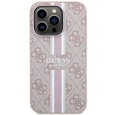 Guess H Lle F R Iphone Pro Rosa Hardcase G Printed Stripes