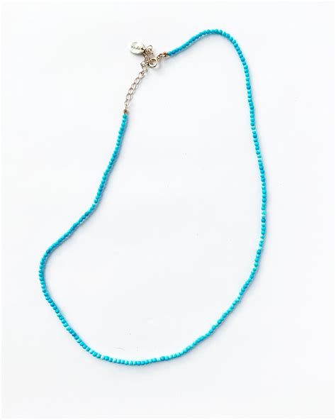 Turquoise Beaded Necklace - Veda Jewelry