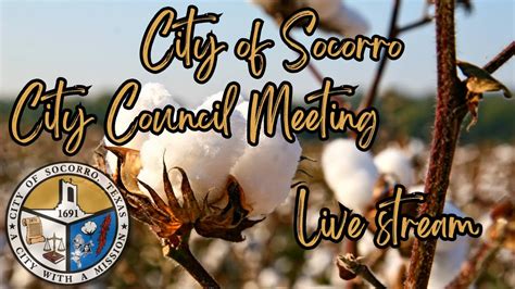 City Of Socorro City Council Meeting September 5 2024 6 00 PM