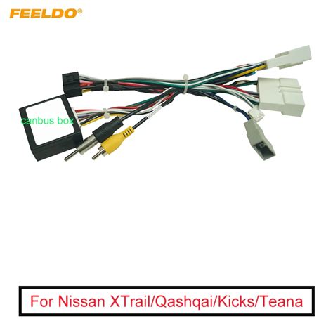 FEELDO Car 16pin Audio Wiring Harness With Canbus Box For Nissan XTrail