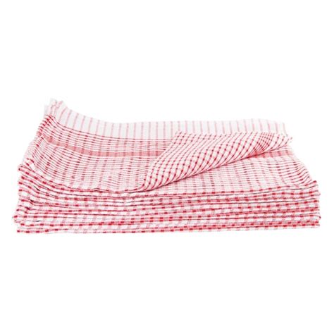 Vogue Wonderdry Red Tea Towels Pack Of Cc Buy Online At Nisbets