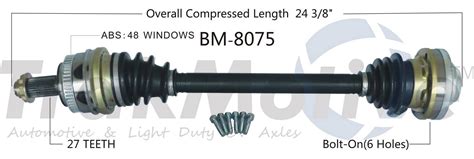 Bmw Cv Axle Shaft Rear Passenger Side Surtrack