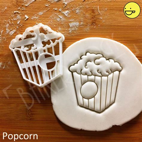 Popcorn Cookie Cutter Classic Movie Cinema Biscuit Cutters Etsy