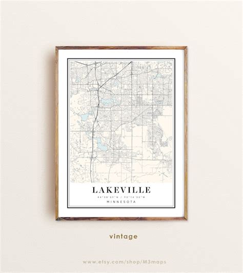 Lakeville Minnesota Map Lakeville MN Map Lakeville City Map - Etsy