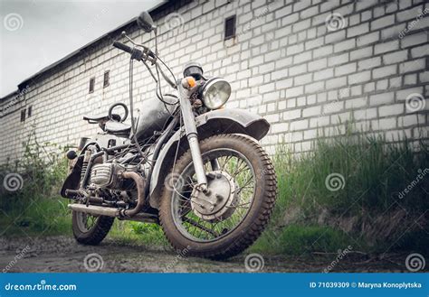 Old Soviet Motorcycle Stock Image Image Of Powerful 71039309