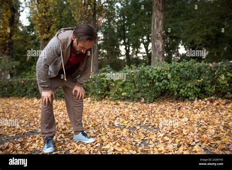 Tired Man After Long Running Stock Photo Alamy