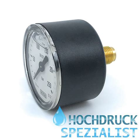 Manometer Hochdruckmanometer Bar Mit Anschlu Hinten