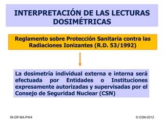 Dosimetría de radiaciones ionizantes y efectos biológicos PPT