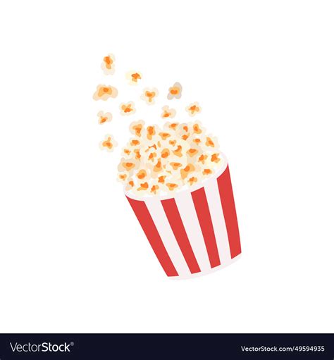 Popcorn bucket container of cinema Royalty Free Vector Image