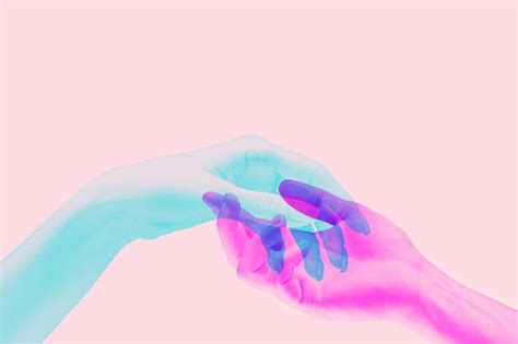 Hands Aesthetic On Bright Background Artwork Concept Of Human