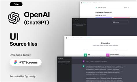 Openai Chatgpt Free Ui Kit Recreated Figma